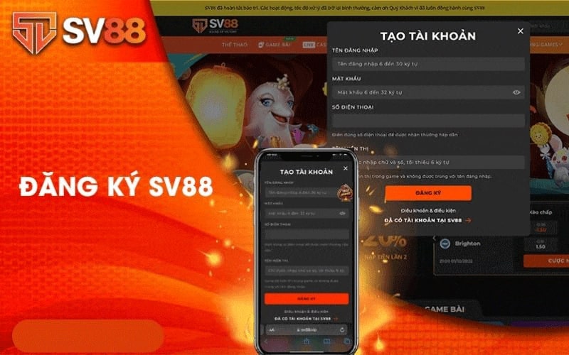 Hướng dẫn đăng ký SV88 đơn giải, chi tiết nhất